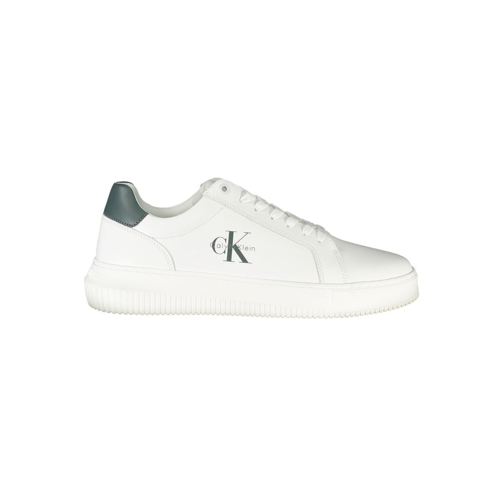 Calvin Klein Calvin Klein White Leather Men Sneaker (Shoe Size Men: EU40/US7, nan: nan, nan: nan)