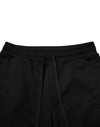Dolce & Gabbana Black Cotton Logo Tape Men Jogger Pants