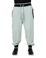 Dolce & Gabbana Light Green Cotton Men Jogger Sweatpants Pants