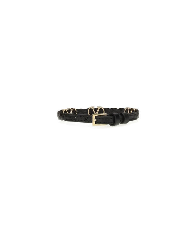 Valentino Garavani Leather VLogo Bracelet