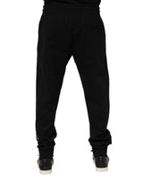 Dolce & Gabbana Black Cotton Men Jogger Sweatpants Pants