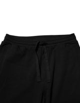 Dolce & Gabbana Black Cotton Crown Jogger Sweatpants Pants