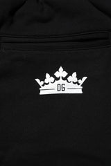 Dolce & Gabbana Black Cotton Crown Jogger Sweatpants Pants