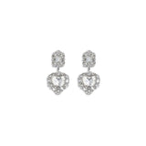 Self-Portrait Earrings with heart-shaped pendant