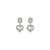 Self-Portrait Earrings with heart-shaped pendant
