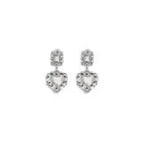 Self-Portrait Earrings with heart-shaped pendant