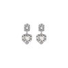 Self-Portrait Earrings with heart-shaped pendant