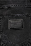 Dolce & Gabbana Black Cotton Logo Plaque Skinny Denim Jeans