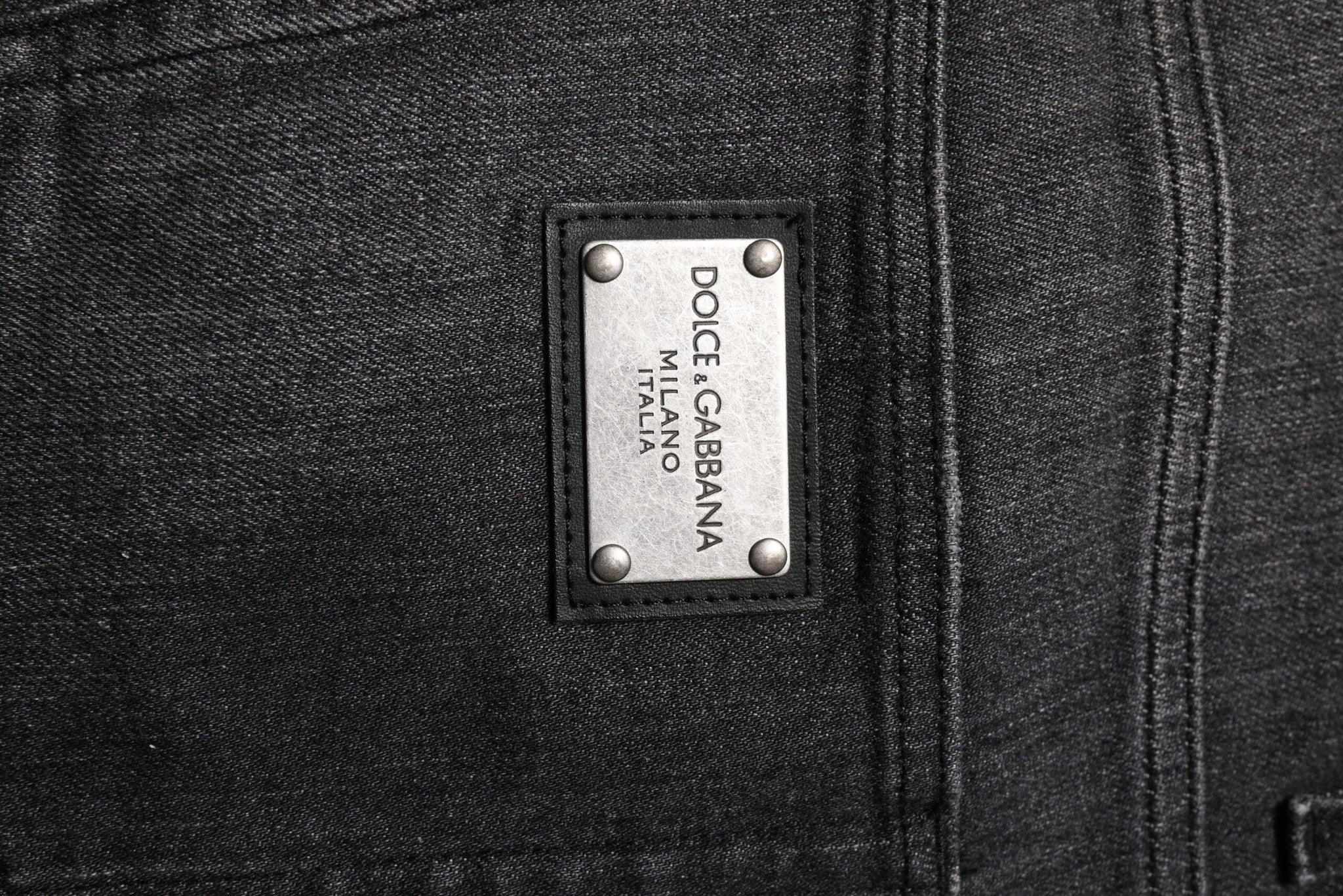 Dolce & Gabbana Gray Washed Cotton Loose Denim Jeans