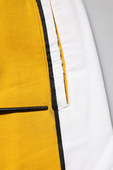 Dolce & Gabbana Yellow Cotton Drawstring Jogger Pants