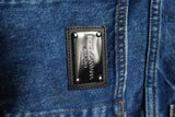 Dolce & Gabbana Blue Cotton Logo Plaque Denim Jeans