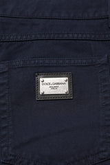 Dolce & Gabbana Black Cotton Tapered Denim Jeans