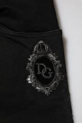 Dolce & Gabbana Black Cotton Skinny Men Denim Jeans