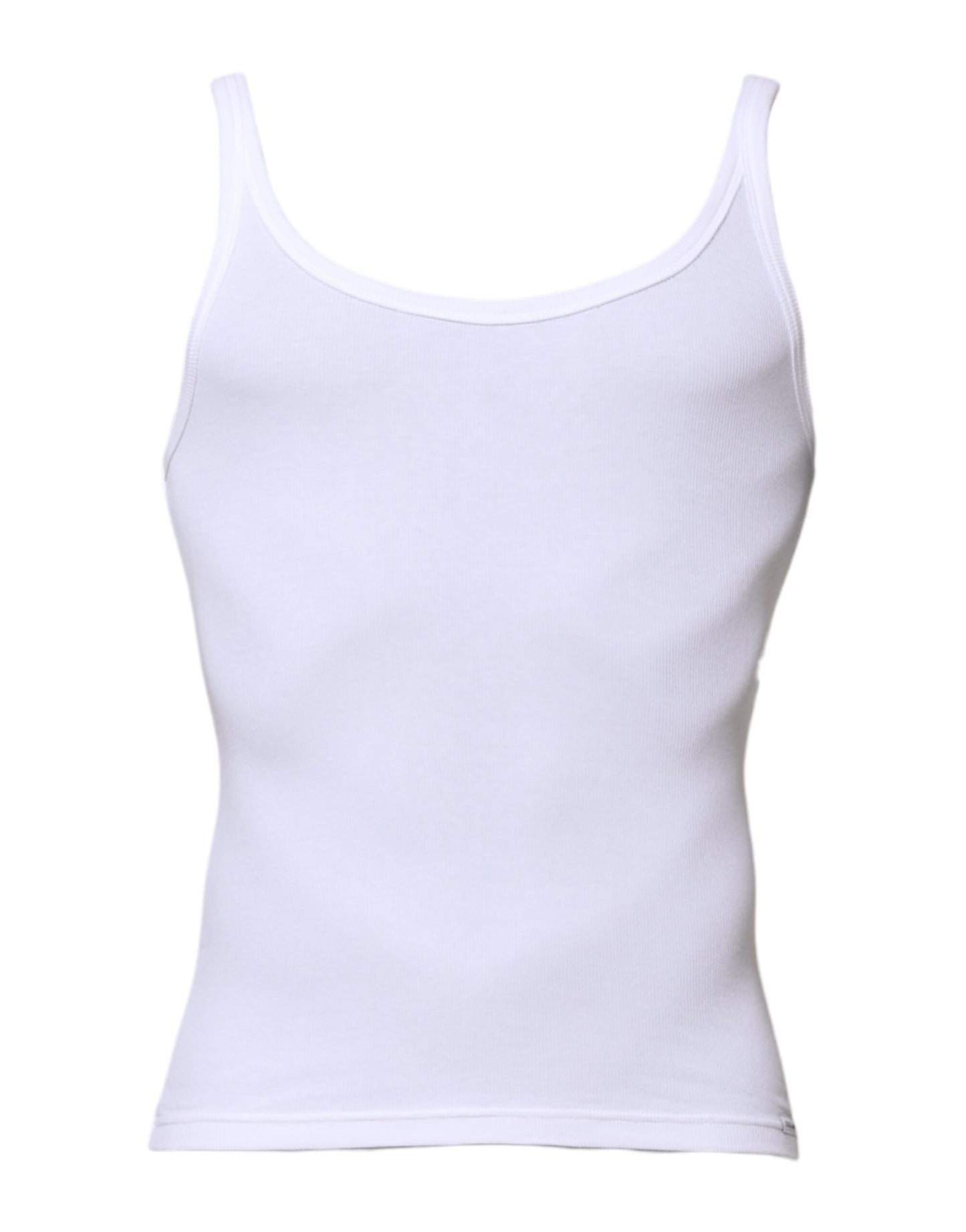 Dolce & Gabbana White Sleeveless Round Neck Men Tank T-shirt