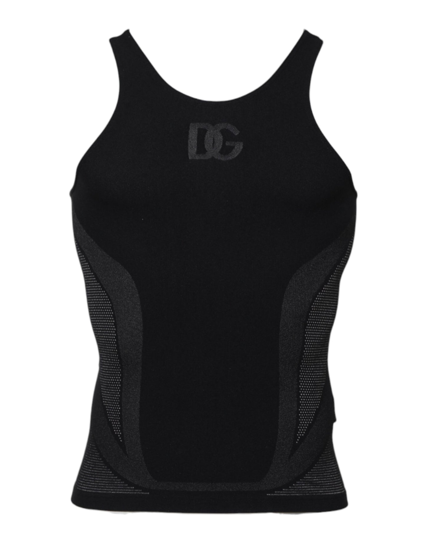 Dolce & Gabbana Black Nylon Sleeveless Underwear Tank T-shirt
