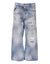 Dsquared² Blue Washed High Waist Wide Leg Jeans