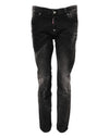 Dsquared² Black Washed Mid Waist Tapered Denim Jeans