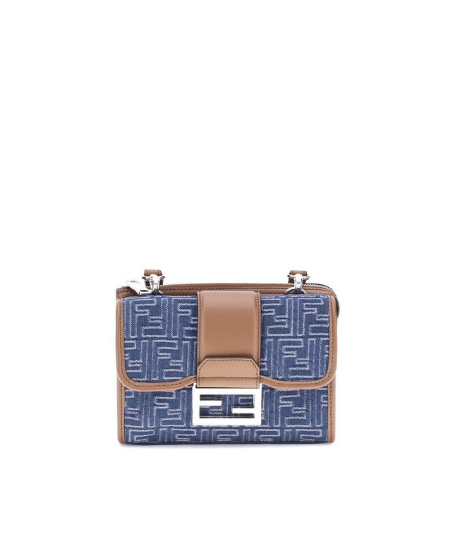 Fendi Baguette denim Shoulder Bag