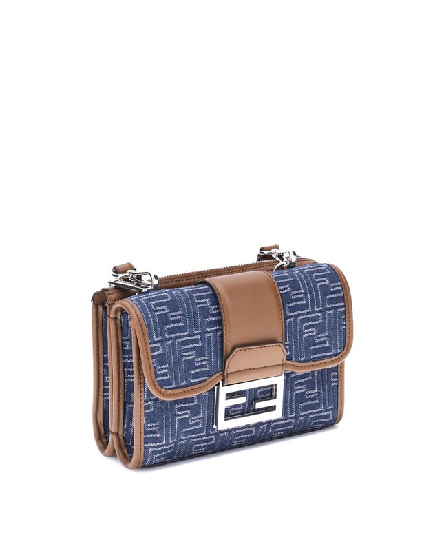 Fendi Baguette denim Shoulder Bag