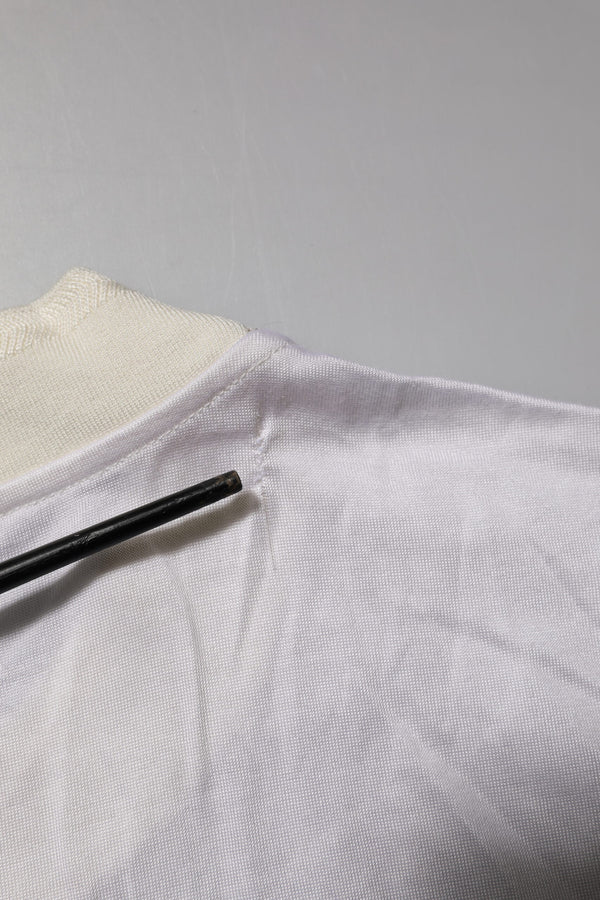 Dolce & Gabbana White Silk Crew Neck Long Sleeves T-shirt