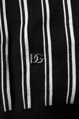 Dolce & Gabbana Black White Stripes Collared Polo T-shirt