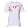 تي شيرت أبيض مطبوع برقبة دائرية من Golden Goose