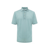 Gran Sasso Blue Linen Polo Shirt