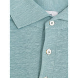 Gran Sasso Blue Linen Polo Shirt