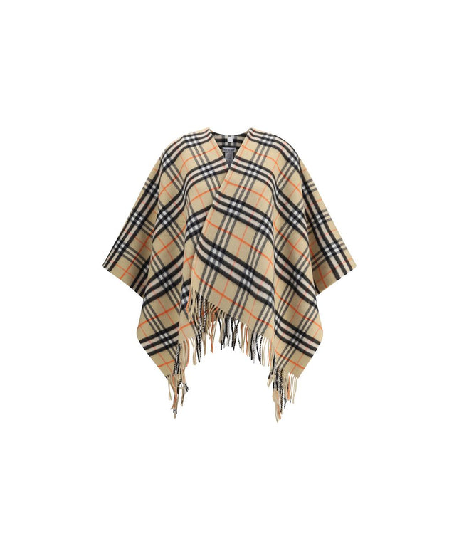Burberry Archivio Check Cashmere Cape