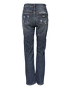 Dolce & Gabbana Blue Cotton Boyfriend Tattered Denim Jeans