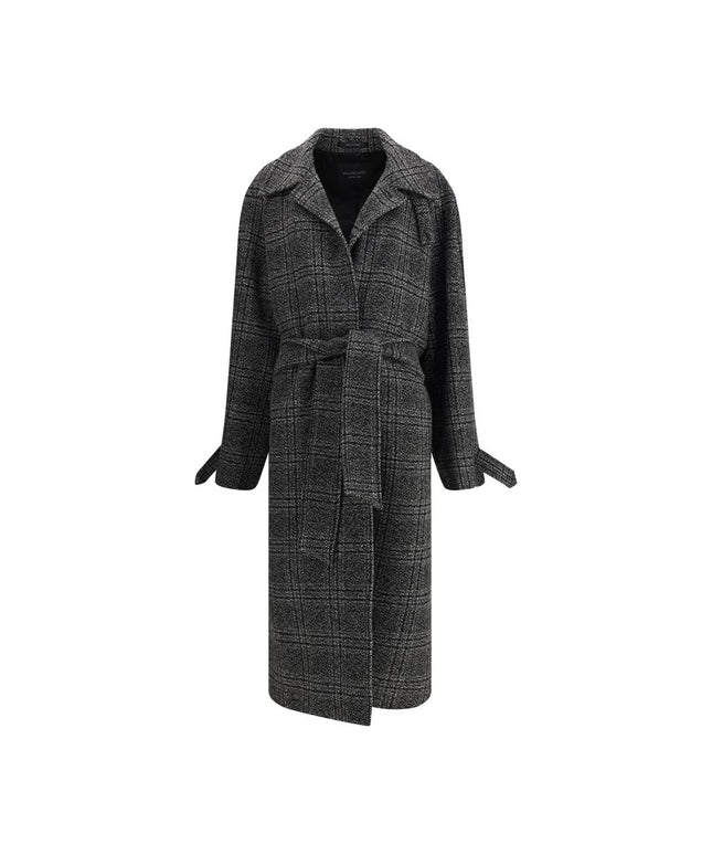 Balenciaga Check long Coat