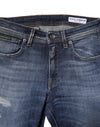 Dolce & Gabbana Blue Washed Cotton Slim Fit Men Denim Jeans