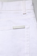 Dolce & Gabbana White Cotton Skinny Men Denim Jeans