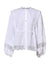 Dolce & Gabbana White Ruffled Lace Embellished Blouse Top