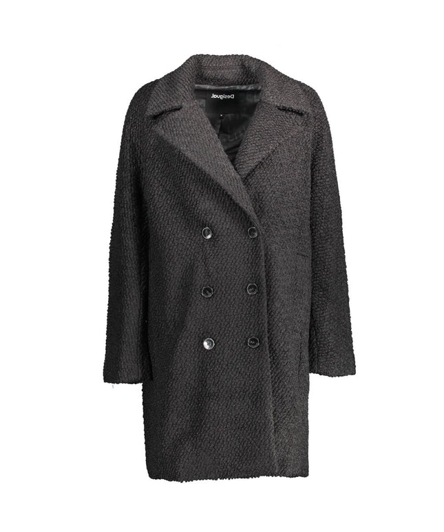 Desigual Black Polyester Jackets & Coat