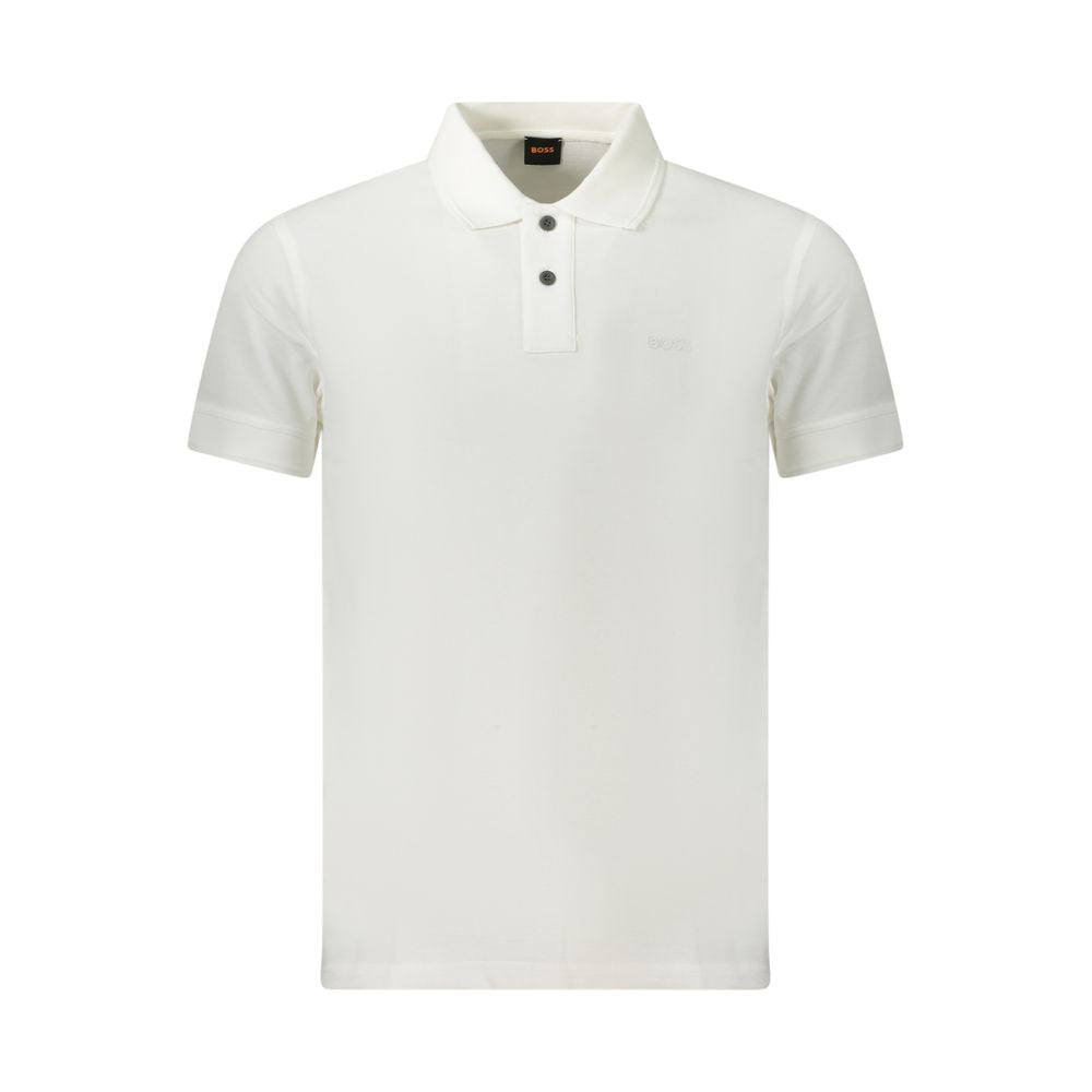 Hugo Boss Hugo Boss White Cotton Polo Shirt (Italian Size MEN: XL, nan: nan, nan: nan)