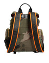 Dolce & Gabbana Military Green Patchwork Rucksack Backpack Bag
