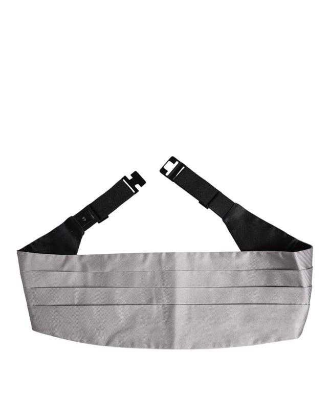 Dolce & Gabbana Gray Men 100% Silk Belt Wide Waist Cummerbund