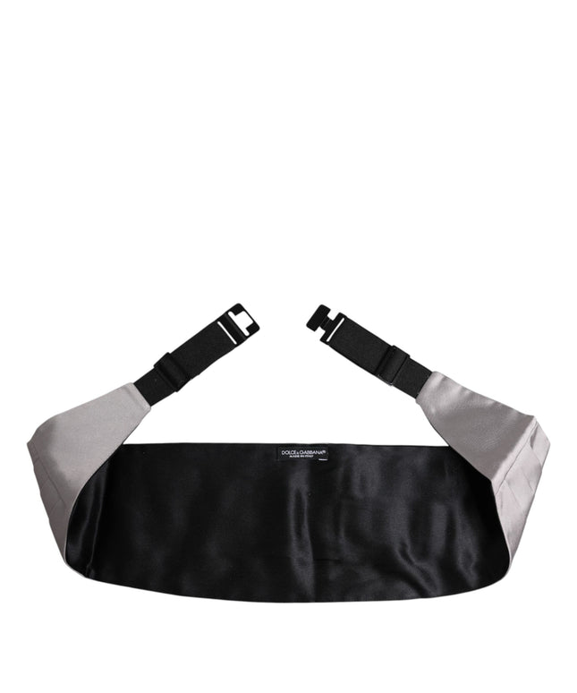 Dolce & Gabbana Gray Men 100% Silk Belt Wide Waist Cummerbund