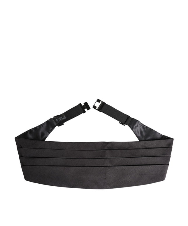 Dolce & Gabbana Black Men 100% Silk Belt Wide Waist Cummerbund