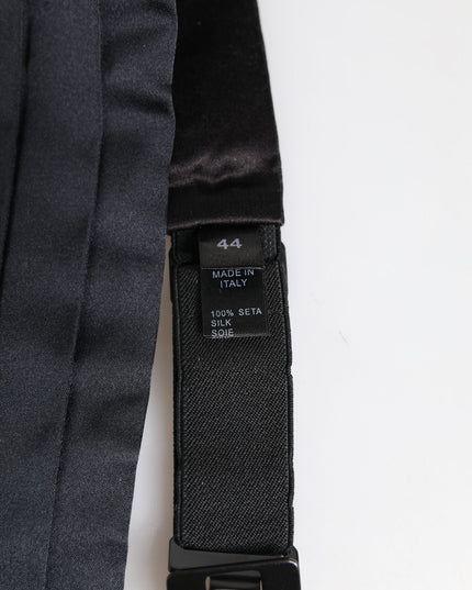 Dolce & Gabbana Dark Blue 100% Silk Belt Waist Cummerbund