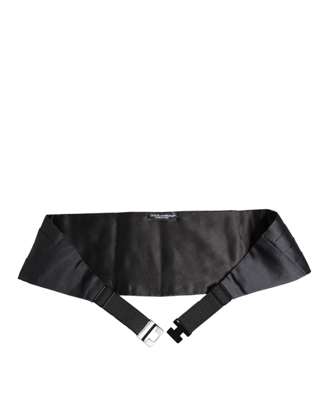 Dolce & Gabbana Dark Blue 100% Silk Belt Waist Cummerbund
