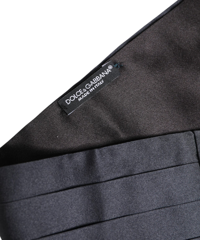 Dolce & Gabbana Dark Blue 100% Silk Belt Waist Cummerbund