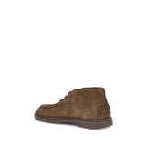 Tod's Brown Calf Leather Bos Taurus Lace-Up Boots