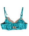 Dolce & Gabbana Green Floral Lace Silk Non Wire Bra Underwear