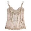 Dolce & Gabbana Beige Lace Silk Satin Tank Lingerie Underwear