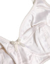Dolce & Gabbana White Silk Balconette Non Wire Bra Underwear
