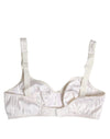 Dolce & Gabbana White Silk Balconette Non Wire Bra Underwear