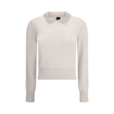 PINKO Rhinestone-decorated collar Sweater