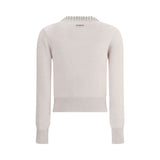 PINKO Rhinestone-decorated collar Sweater